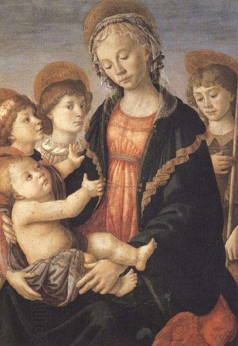 Sandro Botticelli Madonna and Child with St John and two Saints (mk36) China oil painting art